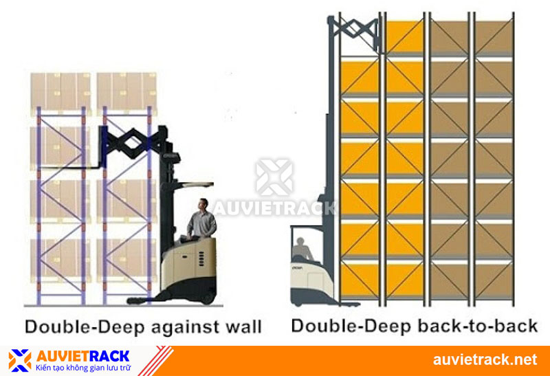kệ để hàng nặng kệ double deep Au Viet Rack